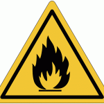 señal peligro sustancias inflamables