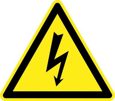 señal de peligro de riesgo eléctrico